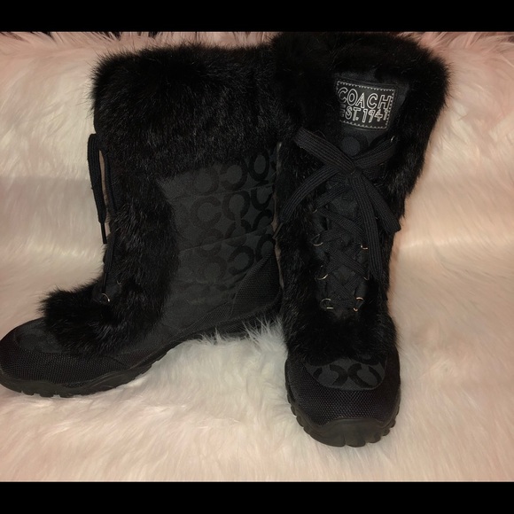 Coach Fur “Jenni” Boots, Size-8( 7 can fit also ) - Picture 2 of 7